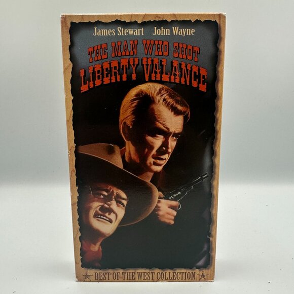 The Man Who Shot Liberty Valance VHS 1990 James Stewart John Wayne Western - Picture 1 of 3